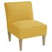 Slipper Chair - Red Barrel Studio® Letourneau 25" Wide Slipper Chair, Linen in White/Brown | 32 H x 25 W x 32 D in | Wayfair BSTU6207 47127538
