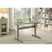 Symple Stuff Height Adjustable Standing Desk Wood/Metal in Gray | 47.25 W x 26.75 D in | Wayfair EA669508C317464A82B96B8FA4B764AE