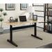 Symple Stuff Height Adjustable Standing Desk Wood/Metal in Black | 47.25 W x 26.75 D in | Wayfair 98BCB43A8189453F8A45A3AB314F7514