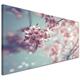 Wallfillers Duck Egg Blue Pink Shabby Chic Blossom Floral Canvas Modern - 1280-118x49cm