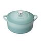 Denby - Pavilion Blue Cast Iron Casserole Dish - Dutch Oven, Oven Safe Pot, Enamelled - 24cm, 4.05L Capacity - Round