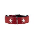 Hunter 60505 Hundehalsband Magic Star, vegetabil gegerbtes Leder, Größe 50, rot