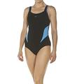 Arena Women's Bodylift Makimurax Low C-Cup Swimsuit, Black/Bright Blue/Turquoise, EU 38, UK 34