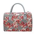 Signare Tapestry Duffle Bag Overnight Bags Weekend Bag for Women with Floral Design (Orchids, TRAV-ORC)