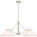 Nuvo Lighting 46248 - 2 Light Brushed Nickel Frosted Glass Shades Island Pendant Light Fixture (NOME 2 LIGHT ISLAND PENDANT)