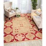 Brown/Red 117 x 93 x 0.5 in Area Rug - Canora Grey Copenhagan Hand-Woven Wool Beige/Red Area Rug Wool | 117 H x 93 W x 0.5 D in | Wayfair