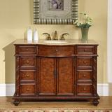 Fleur De Lis Living Brenneman 48" Single Bathroom Vanity Set Wood/Stone in Brown/Gray | 36 H x 48 W x 22 D in | Wayfair