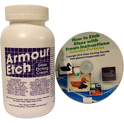 Armour Etch Glass Etching Cream, 22-Ounce: Includes Free How to CD