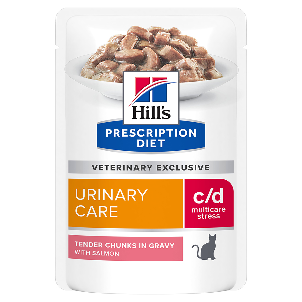Hill's Prescription Diet c/d Urinary Stress umido per gatti - salmone - Set %: 24 x 85 g