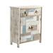 Highland Dunes Harrod South Shore Nautical 1 Drawer Accent Cabinet Wood in Blue/Brown/Gray | 36 H x 30 W x 14 D in | Wayfair