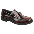 Mens New Oxblood Leather Slip On Toggle Tassel Loafer Shoes (UK 8, Oxblood)