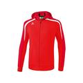 Erima Herren Liga Line 2.0 Trainingsjacke mit Kapuze, Rot/Dunkelrot/Weiß, L EU