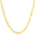 Yellow Gold Filled Solid Curb Chain Necklace, 3.6mm, 24"