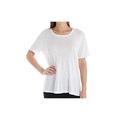 Splendid Women's Short Sleeve Crew Neck Shirt, White, Medium