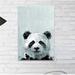 Harriet Bee 'Bonjour Panda' Canvas Art Canvas, Solid Wood in Black | 45 H x 30 W in | Wayfair 44243ADD911C431EBF1F24132A930332