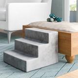 Tucker Murphy Pet™ Hostetler High Density Foam 3 Steps Pet Stairs Fabric in Gray | 12 H x 15 W x 16 D in | Wayfair 6A1A96A191B445D28E462B699AAC65E5