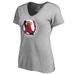 Women's Fanatics Branded Heathered Gray California Angels Cooperstown Collection Vintage Forbes V-Neck T-Shirt