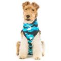 Suitical Hundejacke zur Rehabilitation nach Kastration, Medium, Blau Camouflage.