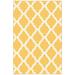 Yellow 39 x 0.2 in Area Rug - Ottomanson Glamour Washable Non-Slip Rubberback Moroccan Trellis Rug | 39 W x 0.2 D in | Wayfair PNK7021-3X5
