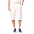UNIONBAY Men's Cordova Belted Messenger Cargo Short - Reg and Big and Tall Sizes, White, 36
