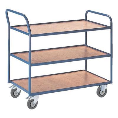 ROLLCART Tischwagen mit 3 Etagen »25 kg« blau, 91x98x50 cm