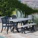 Red Barrel Studio® Durdham Park Outdoor 6 Piece Dining Set Stone/Concrete/Metal in Gray | 29.5 H x 65 W x 33 D in | Wayfair