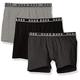 BOSS Men's 3-Pack Cotton Boxer Brief, Gray/Charcoal/Black, Large