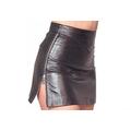 Leather Skirt Classic Design Side Zip Mini Skirt Sexy Tight Fit 1205B (30") Black