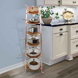 Enclume Handcrafted 6-Tier Gourmet Cookware Stand Steel in Gray | 53.5 H x 16.5 W x 14.5 D in | Wayfair CWS6 SCP