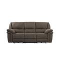 Red Barrel Studio® Ellinger 91.7" Pillow Top Arm Reclining Sofa Faux Leather in Gray | 41.7 H x 91.7 W x 31.5 D in | Wayfair