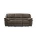 Red Barrel Studio® Ellinger 91.7" Pillow Top Arm Reclining Sofa Faux Leather in Gray, Size 41.7 H x 91.7 W x 31.5 D in | Wayfair