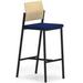 Avon Bar Height Cafe Stool w/ Plywood Back & Upholstered Seat in Standard Fabric or Vinyl