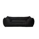 dibea DB00182 Premium Hundebett in gesteppter Lederoptik, L, schwarz