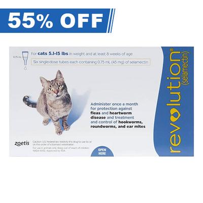 Revolution For Cats (Blue) 2.6 - 7.5 Kg 6 Pack - 55% Off Today