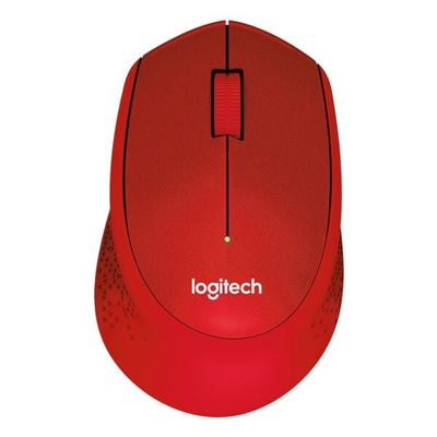 Logitech Kabellose PC-Maus »M330 Silent Plus« rot, 10.54x6.79x3.84 cm