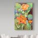Trademark Fine Art 'Desert Blooms' Acrylic Painting Print on Wrapped Canvas Metal in Green/Orange | 32 H x 22 W x 2 D in | Wayfair ALI30508-C2232GG
