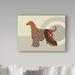 Trademark Fine Art 'Afghan Hound Dog' Graphic Art Print on Wrapped Canvas Metal in Brown/Green/Pink | 24 H x 32 W x 2 D in | Wayfair
