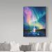 Trademark Fine Art 'Crystal Beams' Graphic Art Print on Wrapped Canvas Metal in Blue/Green/Indigo | 32 H x 24 W x 2 D in | Wayfair ALI30928-C2432GG