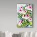 Trademark Fine Art Joanne Porter Regal Geranium - Wrapped Canvas Graphic Art Print Metal in Blue/Green/Pink | 32 H x 22 W x 2 D in | Wayfair