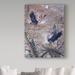 Trademark Fine Art 'Nesting Time Great Blue Herons' Graphic Art Print on Wrapped Canvas Metal in Gray/Green/Indigo | 32 H x 24 W x 2 D in | Wayfair