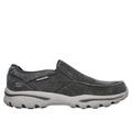 Skechers Men's Relaxed Fit: Creston - Moseco Slip-On Shoes | Size 9.5 Extra Wide | Charcoal | Textile/Leather