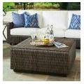 Tommy Bahama Outdoor Cypress Point Ocean Terrace Square Cocktail Table Wicker/Rattan in Brown/Gray | 18 H x 40 W x 40 D in | Wayfair 3900-947