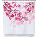 East Urban Home Cherry Blossom Single Shower Curtain Polyester in Blue/Pink | 72 H x 69 W in | Wayfair 24933B6EE84F4ECAAC9D3F164EB64305