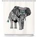 World Menagerie Aristes One Tribal Elephant Single Shower Curtain Polyester in Pink | 72 H x 69 W in | Wayfair 7E103562C4F142AB8BE8C94DAF742590