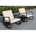 Breakwater Bay Eita 3 Piece Seating Group w/ Cushions Synthetic Wicker/All - Weather Wicker/Wicker/Rattan in Black | Outdoor Furniture | Wayfair