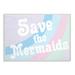 Harriet Bee Faulk Save the Mermaids Frame Art Wood in Blue/Brown/Green | 12.5 H x 18.5 W x 0.5 D in | Wayfair AC219529EABD4DD1B2CDFCCA5D14E1AF