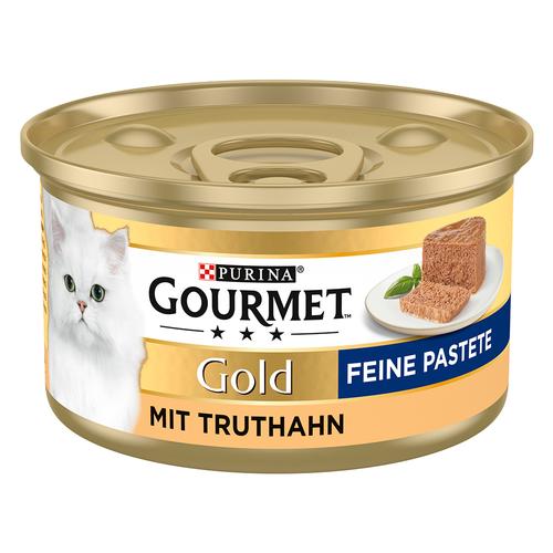 24 x 85g Feine Pastete - 2 Sorten Gourmet Gold Katzenfutter nass