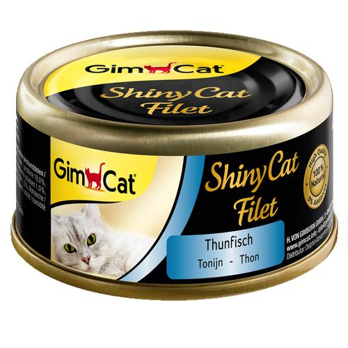 6 x 70g ShinyCat Filet Thunfisch GimCat Katzenfutter nass