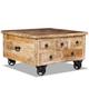 vidaXL Coffee Table Rough Mango Wood 70x70x40 cm