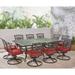 Astoria Grand Riccardi Rectangular 10 - Person 60" Long Aluminum Outdoor Dining Set w/ Cushions Metal in Brown | Wayfair